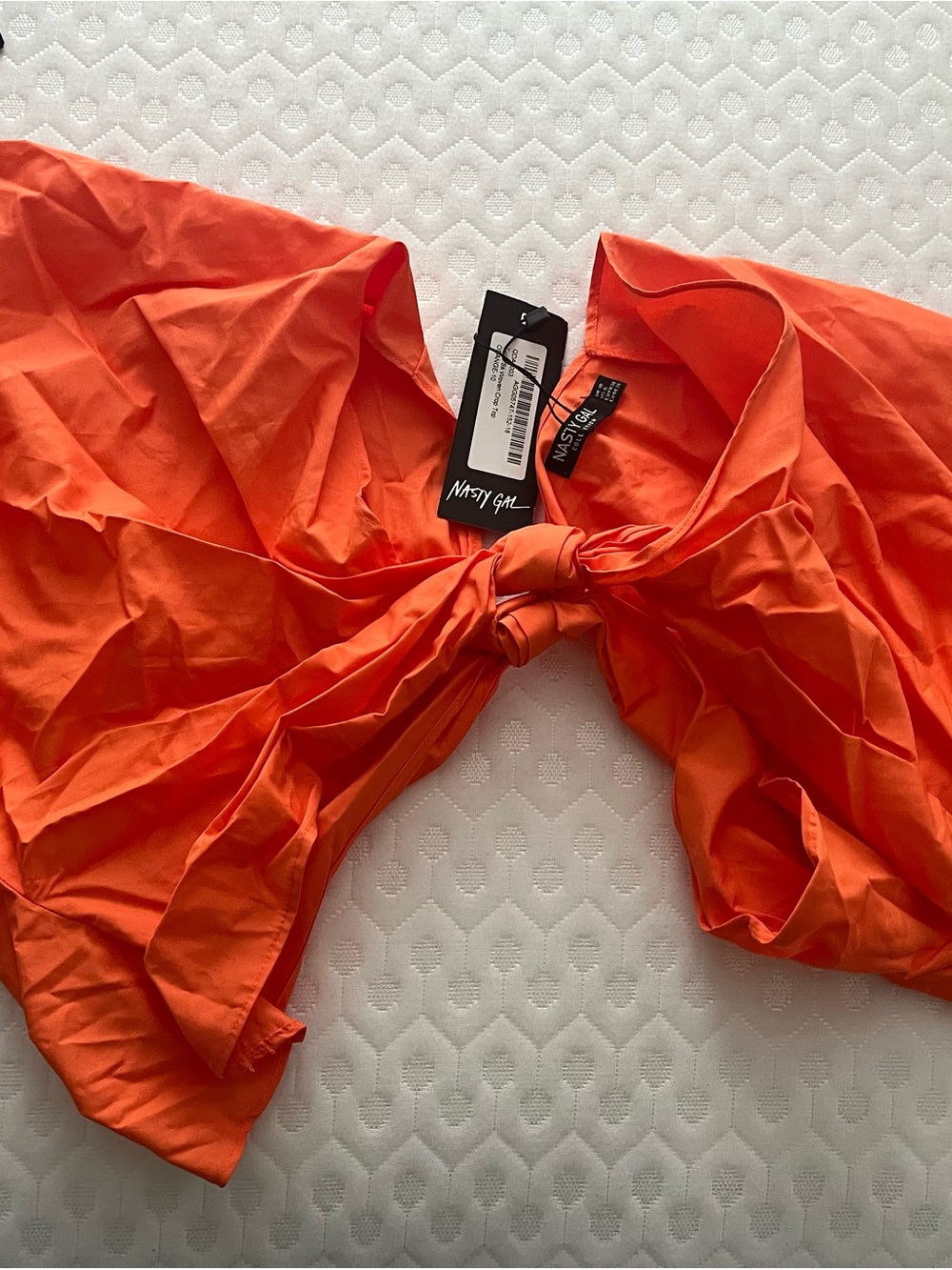 Nasty Gal Vibrant Orange Tie-Front Bandeau - Picture 3 of 3